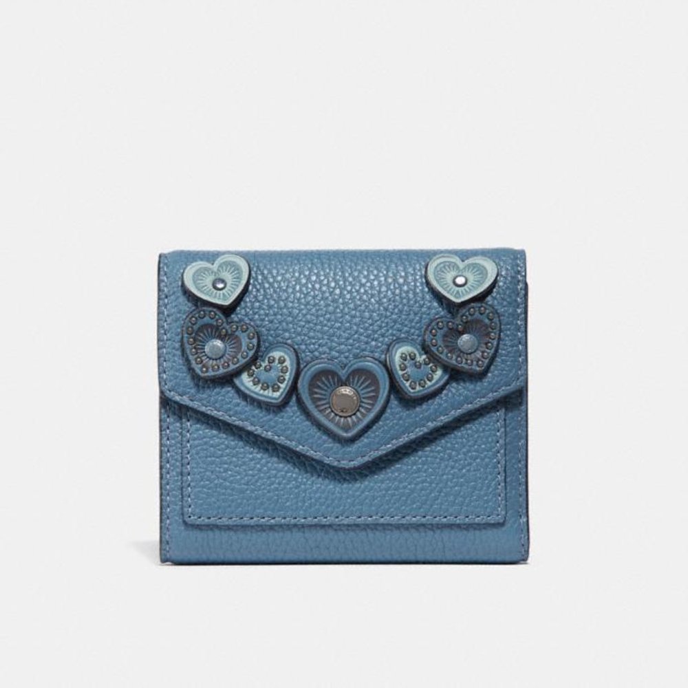 COACH Small Wallet With Hearts 29747 Chambray
